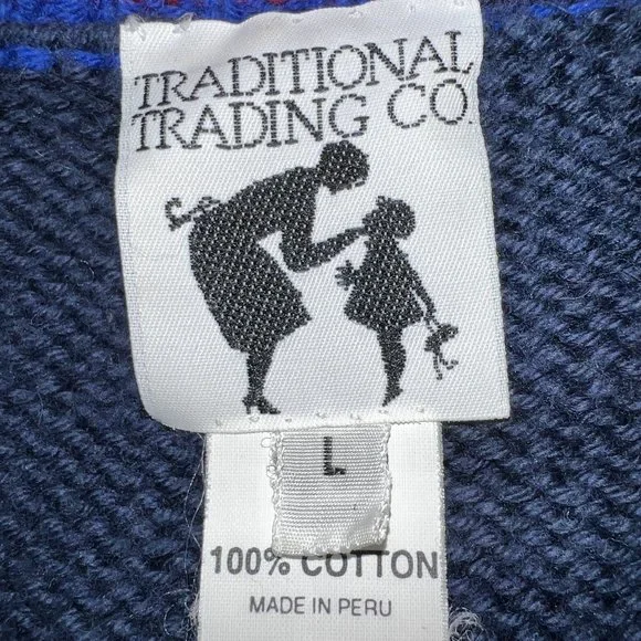 Traditional Tradng Co Christmas Holiday Sweater with a Varsity Vibe Size… - Picture 3 of 10